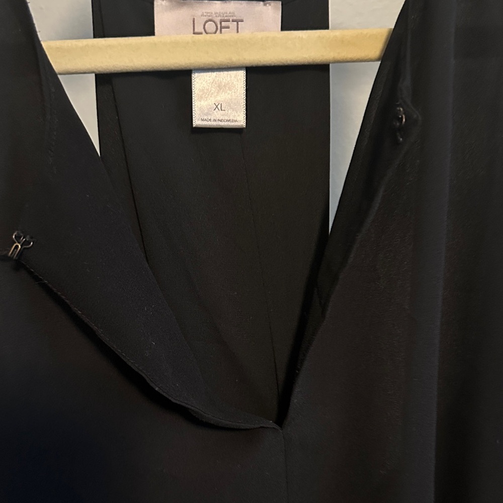 LOFT Black Racerback Sleeveless Blouse - Picture 5 of 5